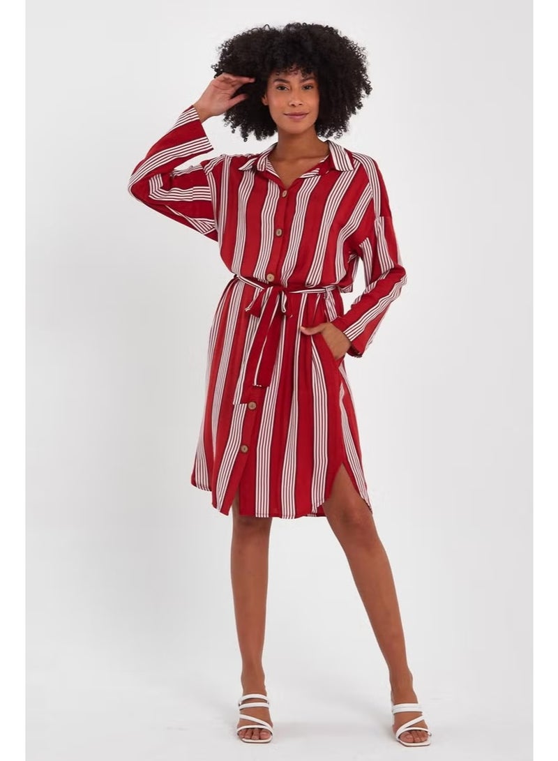 Alexander Gardi Belted Shirt Collar Dress B19-140312 - Image 1